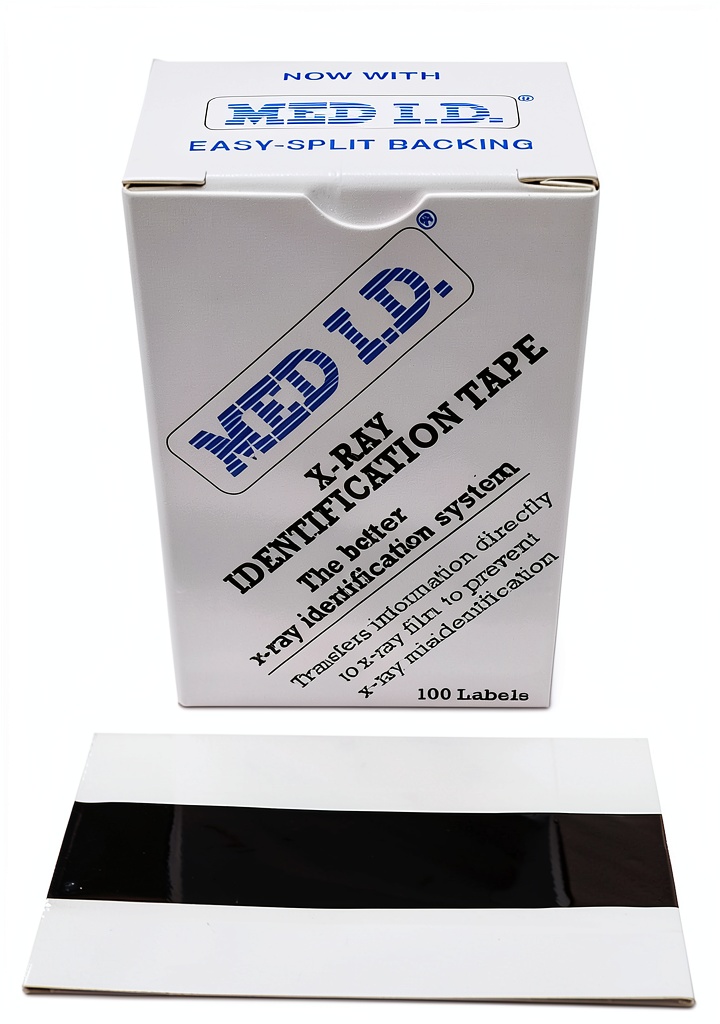 La Shield yellow medical coding tape strips on a sterile surface