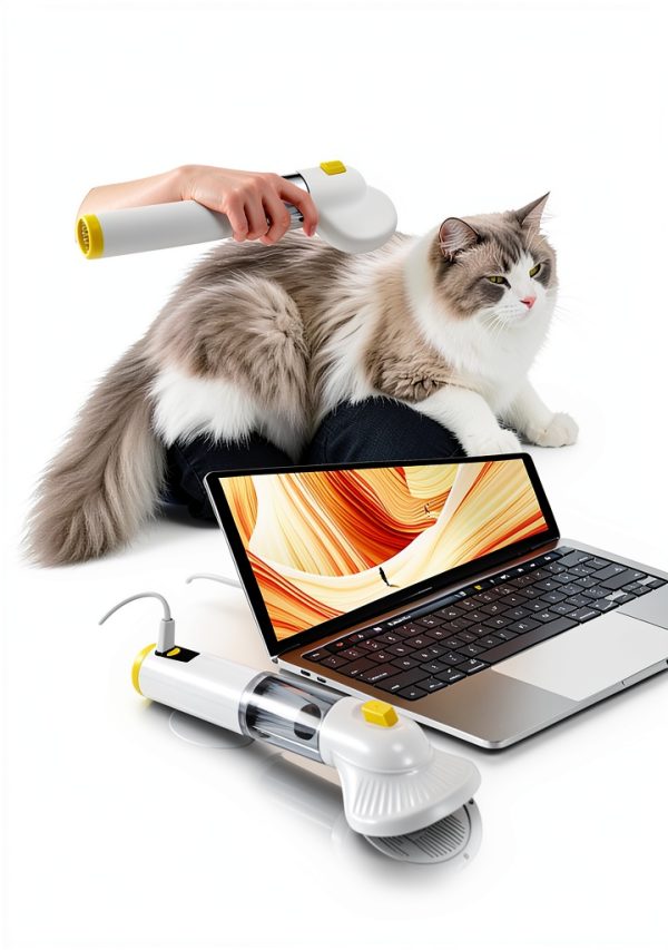 Yopqwie Dog Vacuum Groomer Cordless 3 in 1 Pet Hair Remover-6