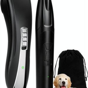 LEYOUFU Pet Grooming Kit Rechargeable Low Noise Clippers-0