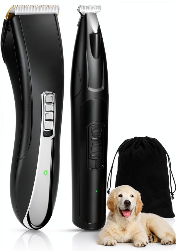 LEYOUFU Pet Grooming Kit Rechargeable Low Noise Clippers-0