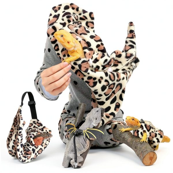 Bearded Dragon Harness Leash Kiiocwev Fleece Carrier Coat-4