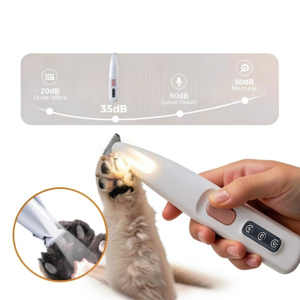 Juvhot Dog Paw Trimmer LED Grooming Clipper Pet Supplies-4