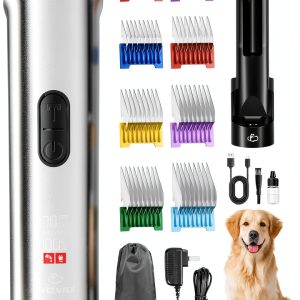 FuzzyFix Nova 5X Dog Clippers 5 Speed Cordless Grooming Kit-0