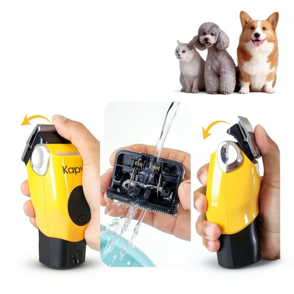 Kapvis Dog Grooming Clipper Kit LED Light Type C Charging-5