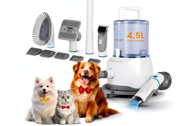 CNTURY Dog Grooming Clippers Kit Quiet Vacuum 4.5L Capacity-0