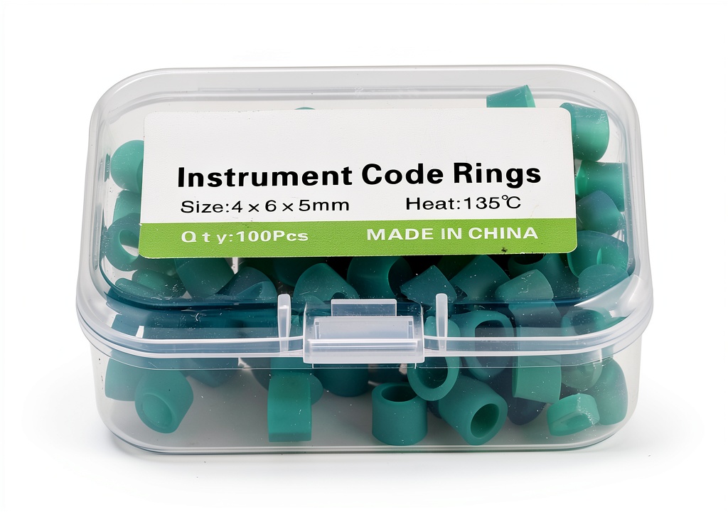 Installing Pissente Dental Instrument Labels Rings Professional Tools on a wooden desk