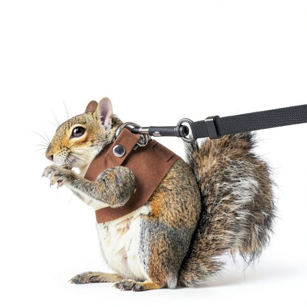 Maxqzin Bearded Dragon Leash Harness Set Leather Reptile Pet-6