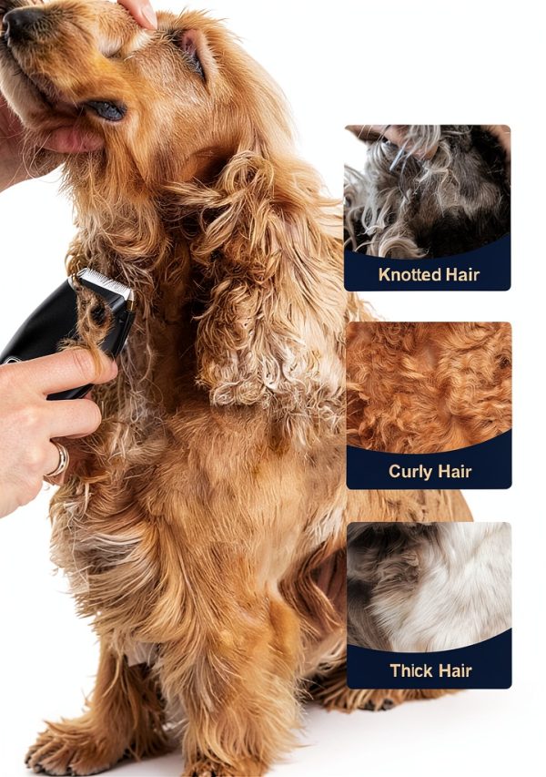 LEYOUFU Pet Grooming Kit Rechargeable Low Noise Clippers-4