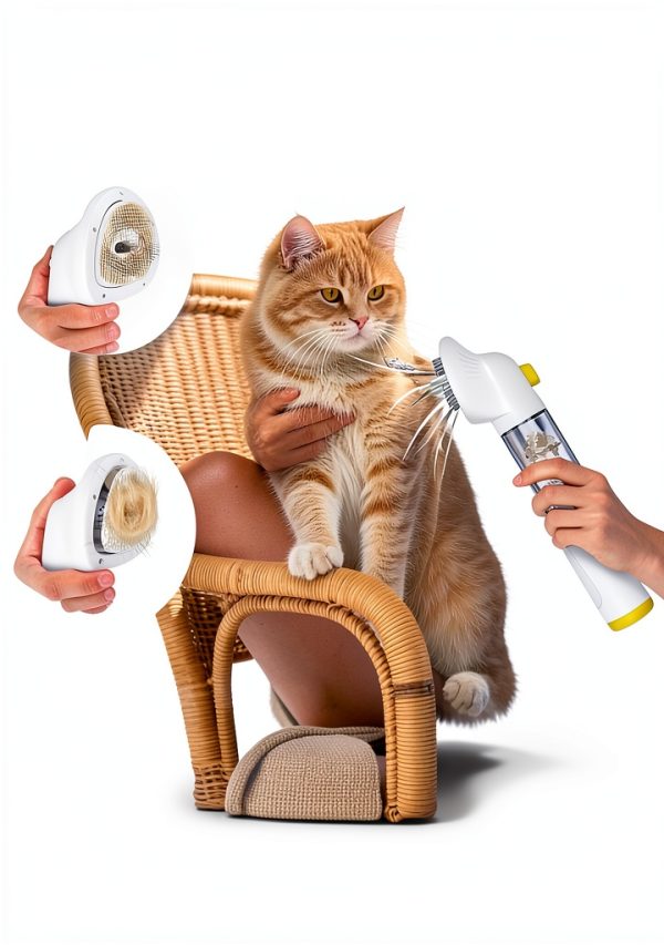 Yopqwie Dog Vacuum Groomer Cordless 3 in 1 Pet Hair Remover-3