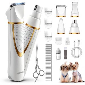 AIBORS Dog Grooming Clippers Quiet Waterproof Small Pets-0