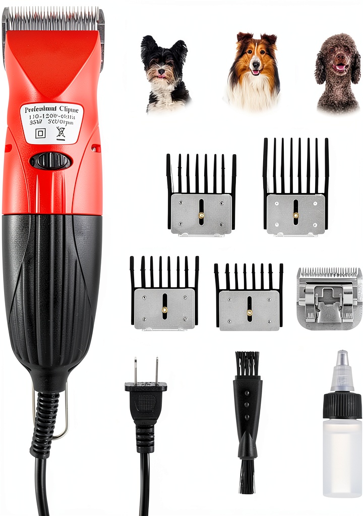 DUCKBOY Pet Grooming Clipper in use on a dog's coat