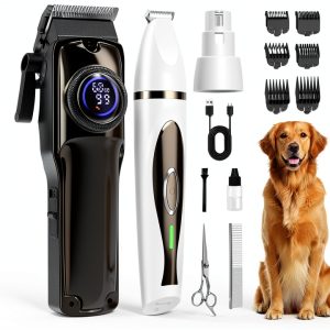 GIMPYN Dog Grooming Kit Quiet Clippers LED Display-0
