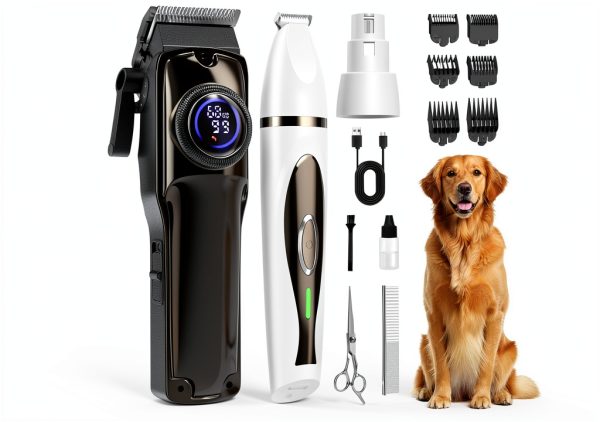 GIMPYN Dog Grooming Kit Quiet Clippers LED Display-0
