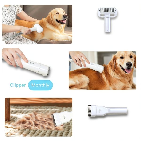 ITBABY Dog Grooming Kit 5 in 1 Vacuum Clippers Quiet-4