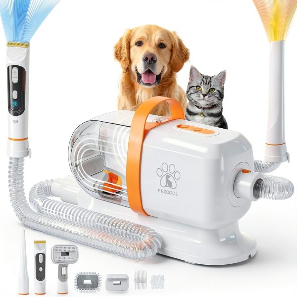 PEZCOOL Dog Grooming Vacuum Dryer 3 in 1 Low Noise Kit-0