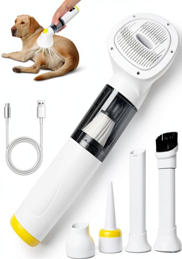 Yopqwie Dog Vacuum Groomer Cordless 3 in 1 Pet Hair Remover-0