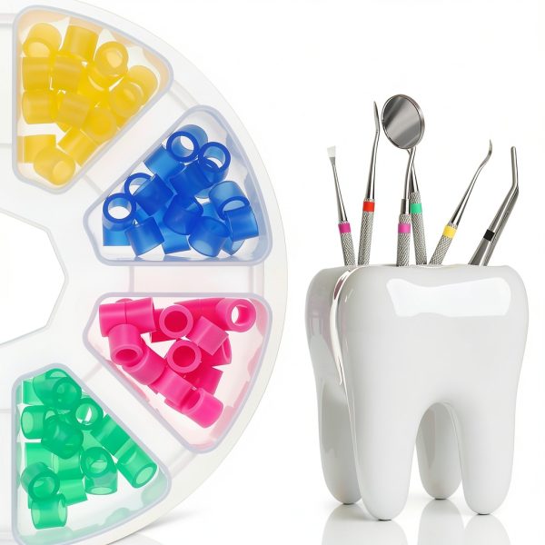Healifty Silicone Code Rings Dental Instrument Labels 160-3
