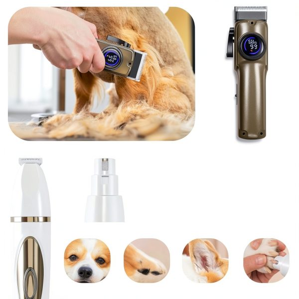 GIMPYN Dog Grooming Kit Quiet Clippers LED Display-1