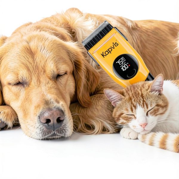 Kapvis Dog Grooming Clipper Kit LED Light Type C Charging-4