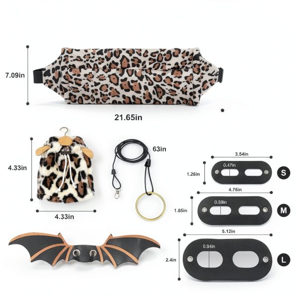 Bearded Dragon Harness Leash Kiiocwev Fleece Carrier Coat-1