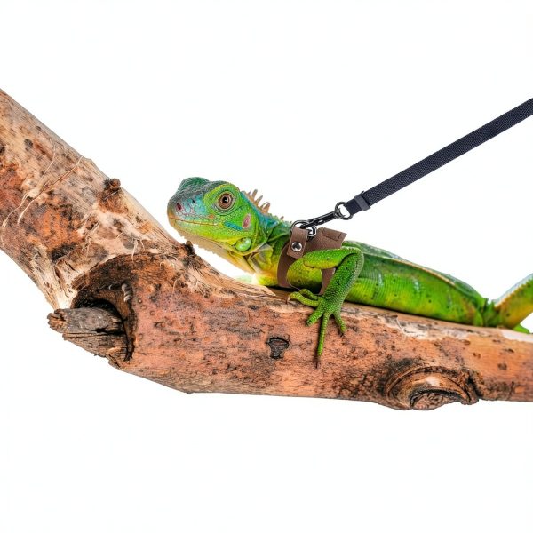 Maxqzin Bearded Dragon Leash Harness Set Leather Reptile Pet-3