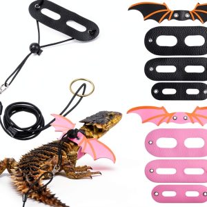 Bearded Dragon Leash Tucnoeu Leather Harness-0