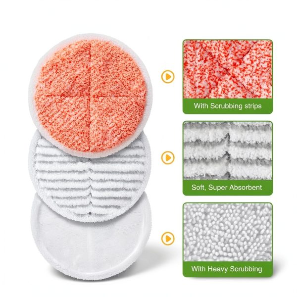 Mop Pads Replacement Zeekech for Bissell Spinwave 2124 - Soft & Heavy-7